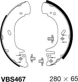 Motaquip VBS467 - Brake Shoe Set autospares.lv