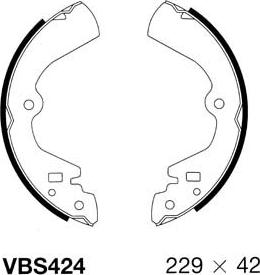 Motaquip VBS424 - Brake Shoe Set autospares.lv