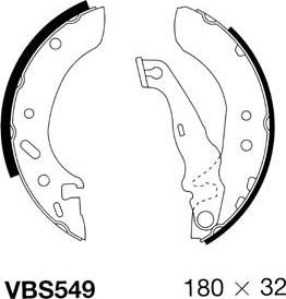 Motaquip VBS549 - Brake Shoe Set autospares.lv