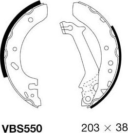 Motaquip VBS550 - Brake Shoe Set autospares.lv