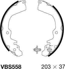 Motaquip VBS558 - Brake Shoe Set autospares.lv