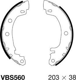 Motaquip VBS560 - Brake Shoe Set autospares.lv