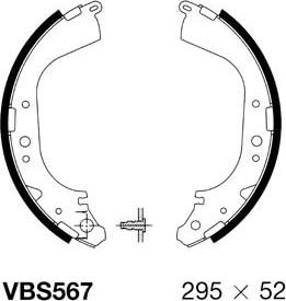 Motaquip VBS567 - Brake Shoe Set autospares.lv