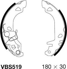 Motaquip VBS519 - Brake Shoe Set autospares.lv