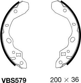 Motaquip VBS579 - Brake Shoe Set autospares.lv