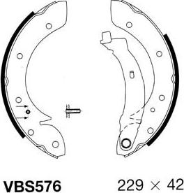 Motaquip VBS576 - Brake Shoe Set autospares.lv