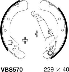 Motaquip VBS570 - Brake Shoe Set autospares.lv