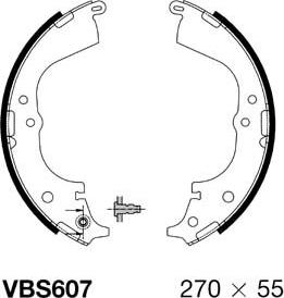 Motaquip VBS607 - Brake Shoe Set autospares.lv