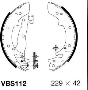 Motaquip VBS112 - Brake Shoe Set autospares.lv
