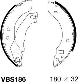 Motaquip VBS186 - Brake Shoe Set autospares.lv