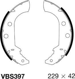 Motaquip VBS397 - Brake Shoe Set autospares.lv