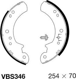 Motaquip VBS346 - Brake Shoe Set autospares.lv