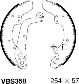 Motaquip VBS358 - Brake Shoe Set autospares.lv