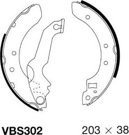 Motaquip VBS302 - Brake Shoe Set autospares.lv