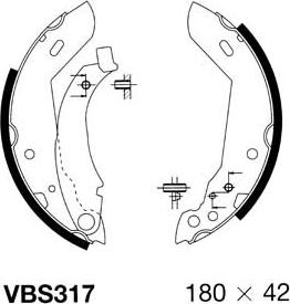 Motaquip VBS317 - Brake Shoe Set autospares.lv