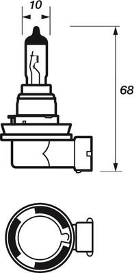 Motaquip VBUH16 - Bulb, fog light autospares.lv