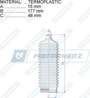 Motorherz RDZ0510MG - Bellow, steering autospares.lv