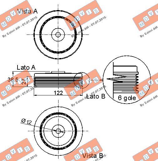 MOVIS AST9096 - Belt Pulley, crankshaft autospares.lv