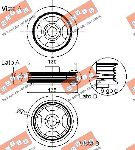 MOVIS AST9041 - Belt Pulley, crankshaft autospares.lv