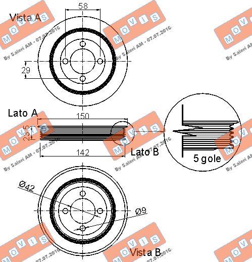 MOVIS AST9004 - Belt Pulley, crankshaft autospares.lv