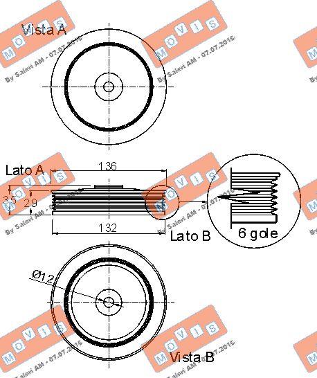 MOVIS AST9024 - Belt Pulley, crankshaft autospares.lv