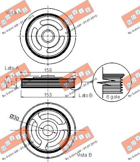 MOVIS AST9121 - Belt Pulley, crankshaft autospares.lv