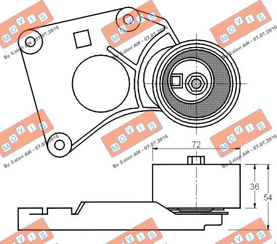 MOVIS AST1975 - Tensioner Pulley, timing belt autospares.lv