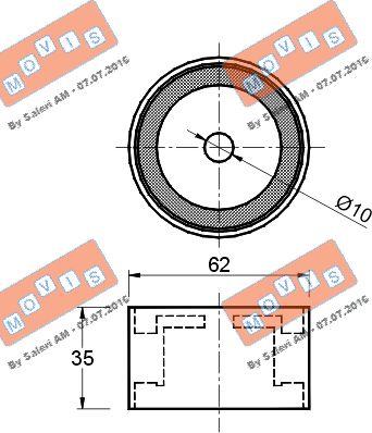 MOVIS AST1490 - Deflection / Guide Pulley, timing belt autospares.lv