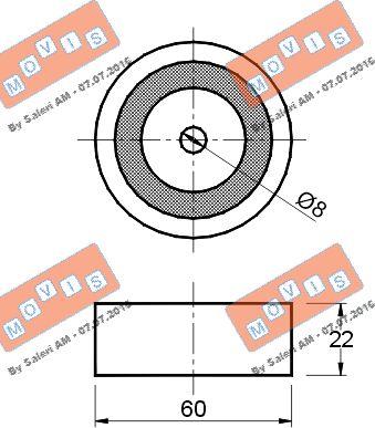 MOVIS AST1451 - Pulley, v-ribbed belt autospares.lv