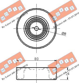 MOVIS AST1467 - Pulley, v-ribbed belt autospares.lv