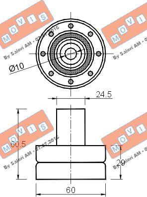 MOVIS AST1419 - Deflection / Guide Pulley, timing belt autospares.lv