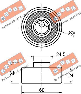 MOVIS AST1414 - Tensioner Pulley, timing belt autospares.lv