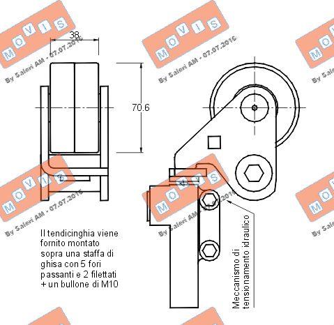 MOVIS AST1485 - Tensioner Pulley, timing belt autospares.lv