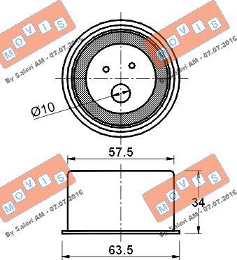 MOVIS AST1425 - Tensioner Pulley, timing belt autospares.lv