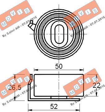 MOVIS AST1422 - Tensioner Pulley, timing belt autospares.lv