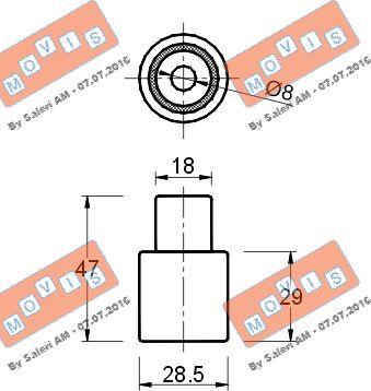 MOVIS AST1473 - Deflection / Guide Pulley, timing belt autospares.lv