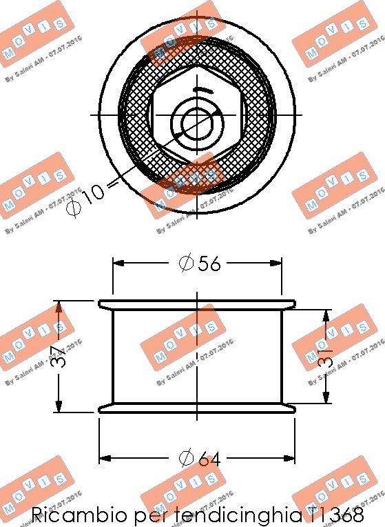 MOVIS AST1542 - Deflection / Guide Pulley, timing belt autospares.lv