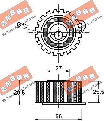 MOVIS AST1502 - Deflection / Guide Pulley, timing belt autospares.lv