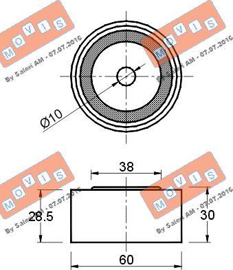 MOVIS AST1512 - Deflection / Guide Pulley, timing belt autospares.lv