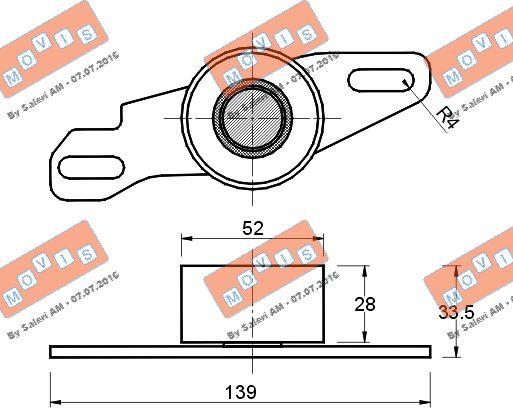 MOVIS AST1682 - Tensioner Pulley, timing belt autospares.lv