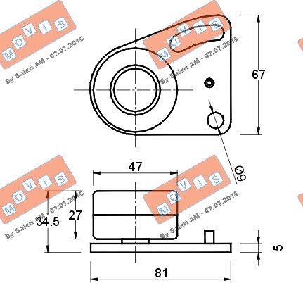 MOVIS AST1052 - Tensioner Pulley, timing belt autospares.lv