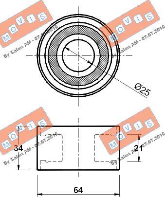 MOVIS AST1017 - Deflection / Guide Pulley, timing belt autospares.lv