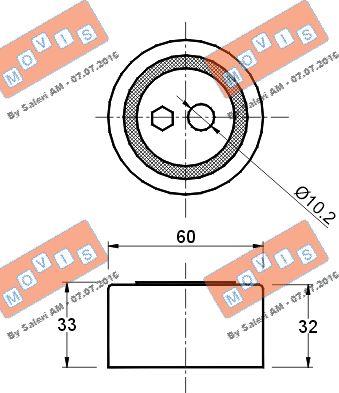 MOVIS AST1084 - Deflection / Guide Pulley, timing belt autospares.lv