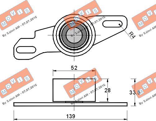 MOVIS AST1104 - Tensioner Pulley, timing belt autospares.lv