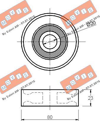 MOVIS AST1182 - Pulley, v-ribbed belt autospares.lv