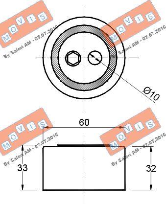 MOVIS AST1138 - Tensioner Pulley, timing belt autospares.lv