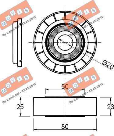 MOVIS AST1171 - Pulley, v-ribbed belt autospares.lv