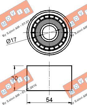 MOVIS AST1862 - Pulley, v-ribbed belt autospares.lv