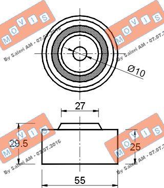 MOVIS AST1876 - Deflection / Guide Pulley, timing belt autospares.lv