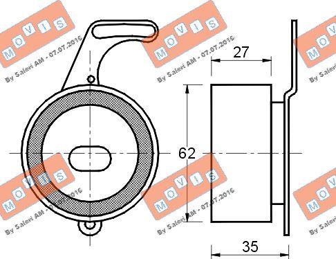 MOVIS AST1390 - Tensioner Pulley, timing belt autospares.lv